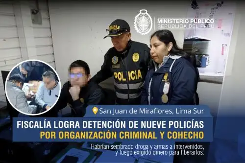 Detienen a 9 policías que habrían “sembrado” drogas y armas a intervenidos. Foto: ANDINA/Difusión.