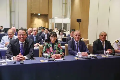 El ministro de Transportes y Comunicaciones, César Sandoval (derecha), participó en la XVI Reunión del Consejo Empresarial Peruano-Japonés (Cepeja).