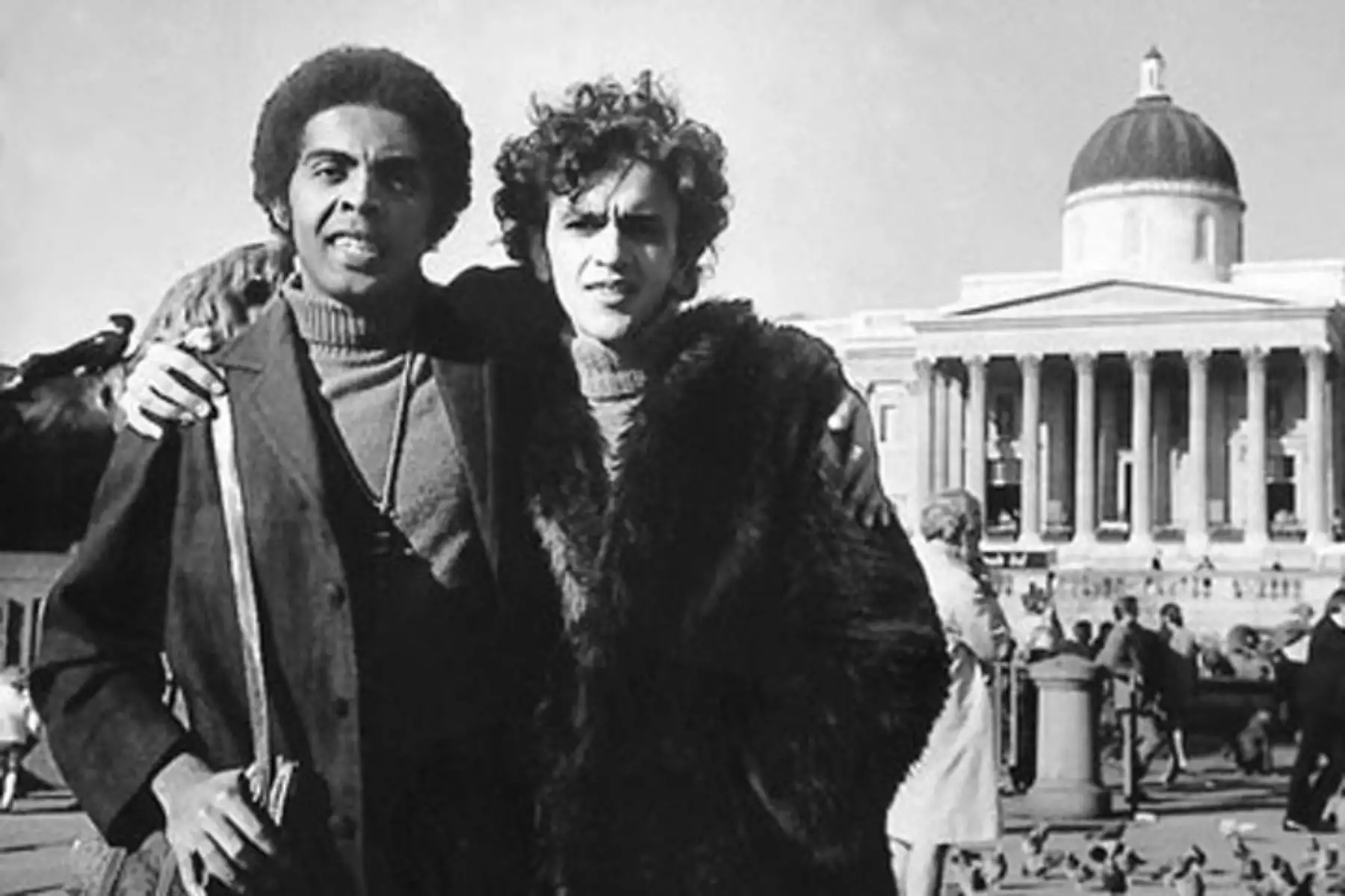 Caetano Veloso junto a su gran amigo el también cantante, Gilberto Gil.