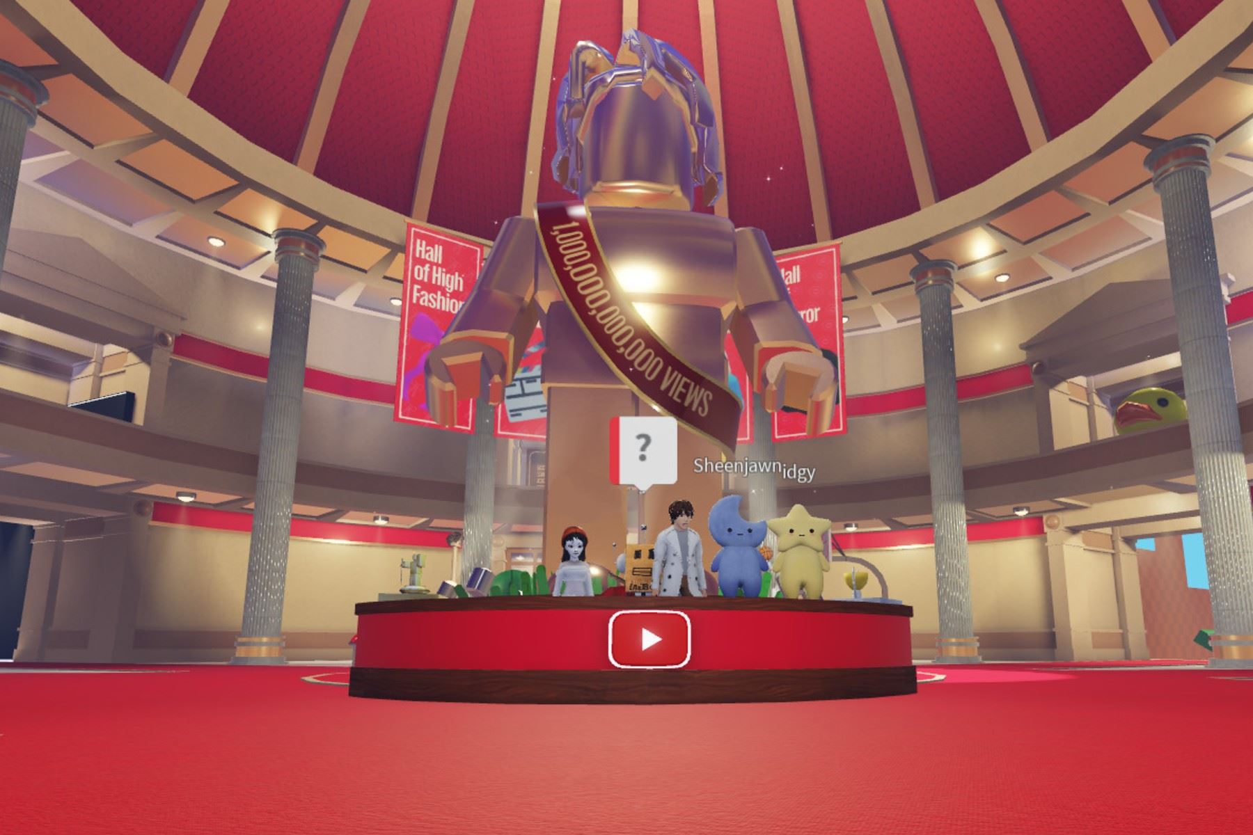 YouTube lanza el Museo de Roblox para celebrar 1 billón de vistas