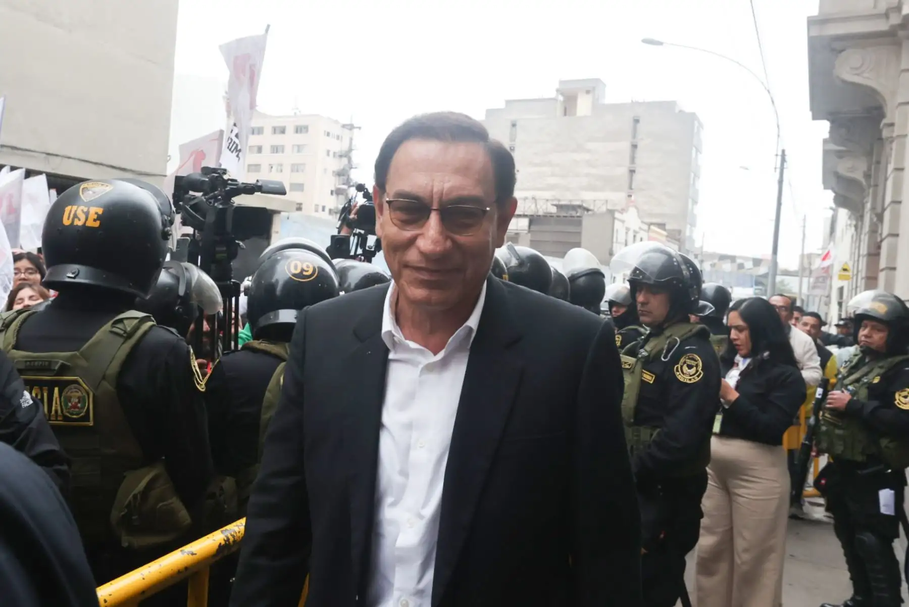 Martín Vizcarra asiste a la audiencia de prisión preventiva  en su contra por seis meses por los casos Lomas de Ilo y Hospital regional de Moquegua. Foto: ANDINA/Juan Carlos Guzmán
