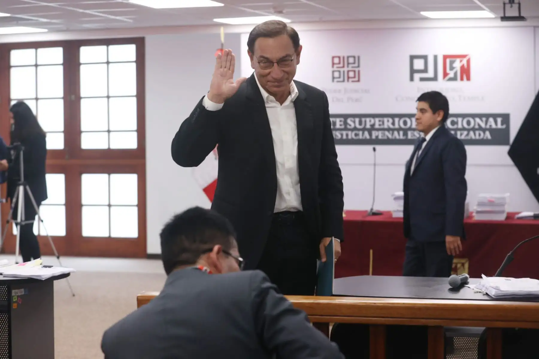 Martín Vizcarra asiste a la audiencia de prisión preventiva  en su contra por seis meses por los casos Lomas de Ilo y Hospital regional de Moquegua. Foto: ANDINA/Juan Carlos Guzmán
