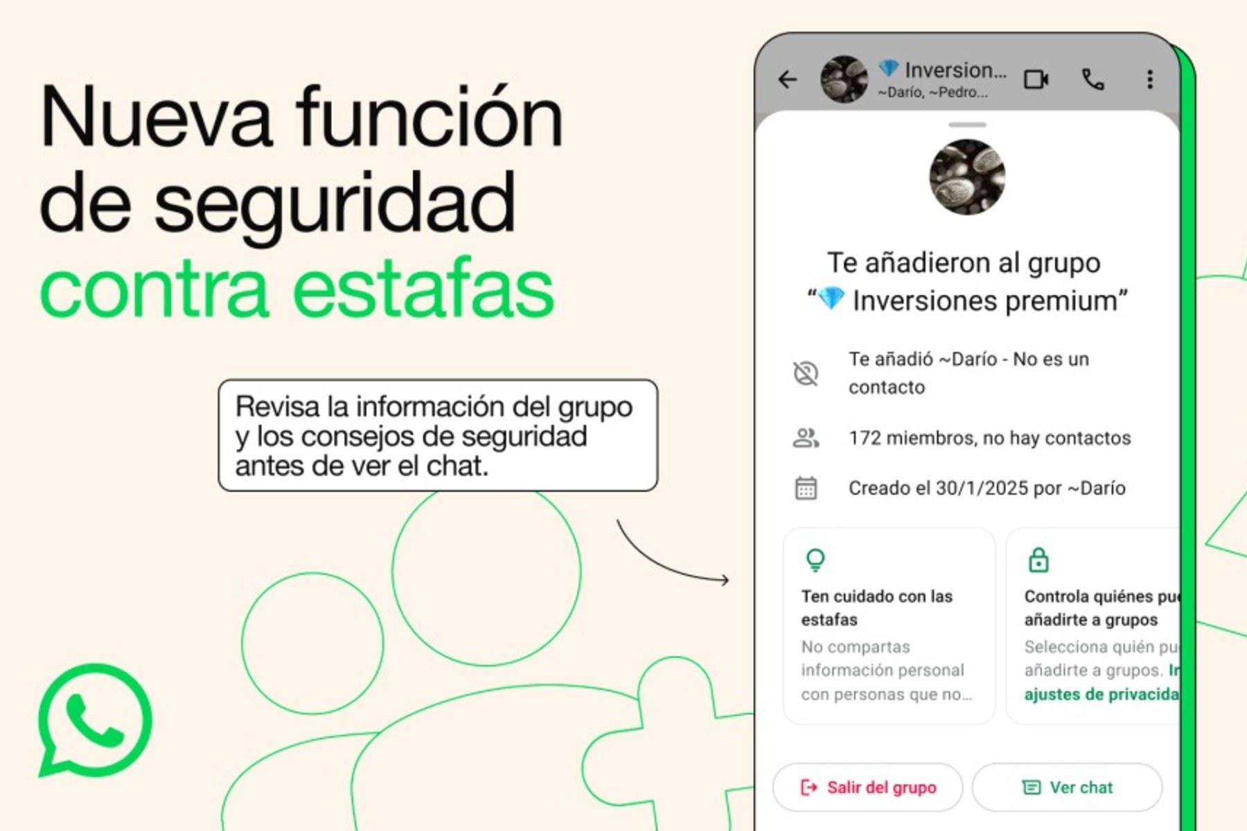 WhatsApp lanza nuevas herramientas para prevenir estafas y elimina 6,8 millones de cuentas vinculadas al crimen.