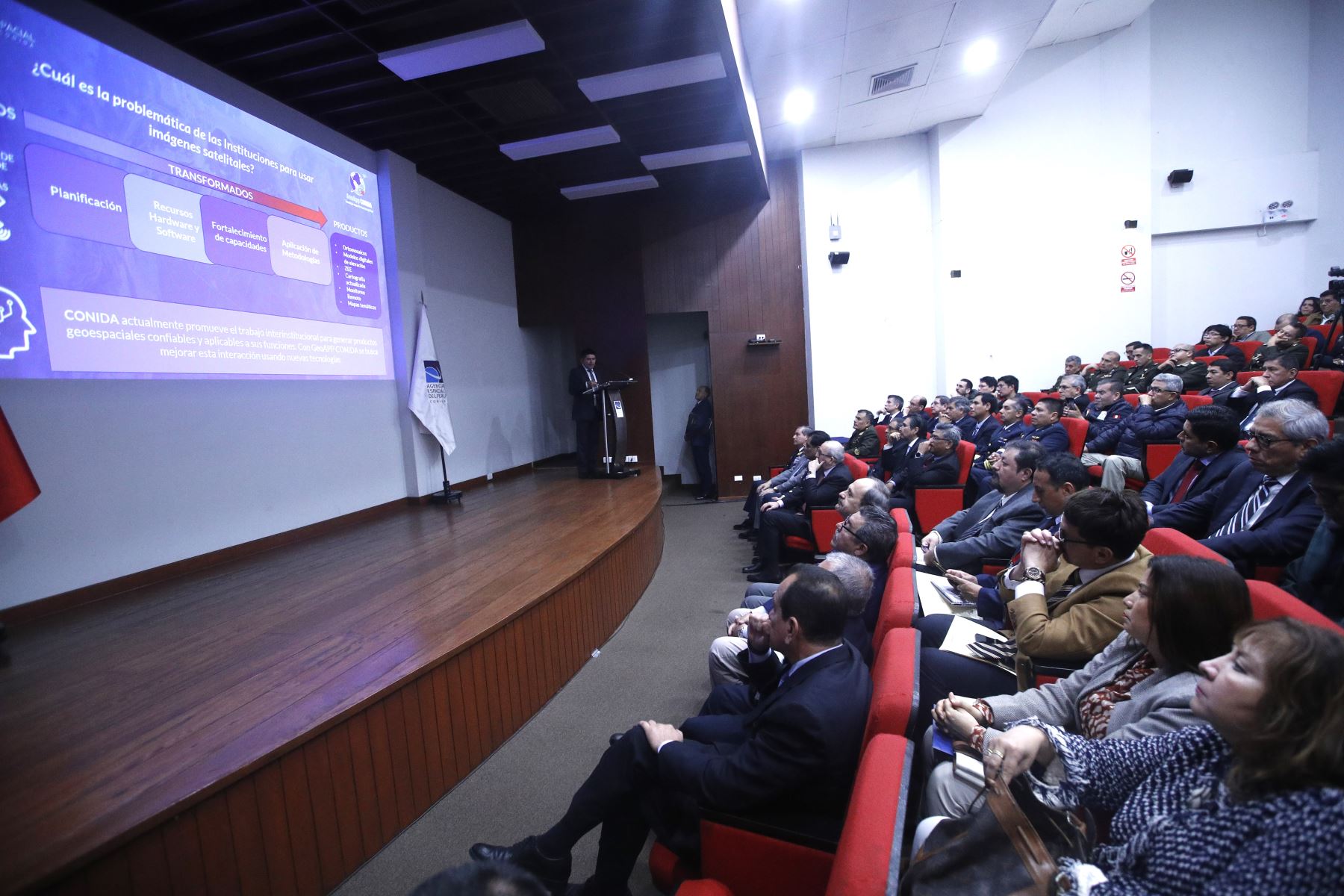 La Agencia Espacial del Perú - CONIDA lanzó GeoAPP - CONIDA , la plataforma peruana que usa imágenes satelitales para proteger nuestro territorio y ahora brindará acceso a imágenes satelitales.  Foto: ANDINA / Eddy Ramos