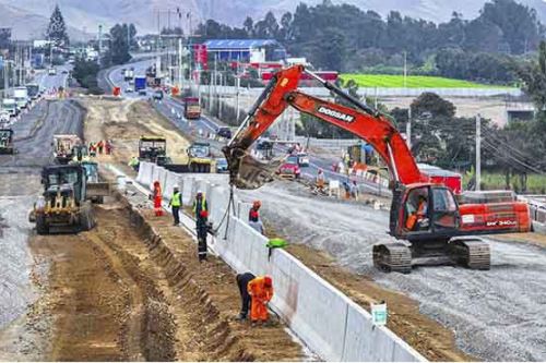 Gobierno acelera obra del Intercambio Vial Bujama que mejorará la seguridad y estará lista en octubre. Foto: Difusión