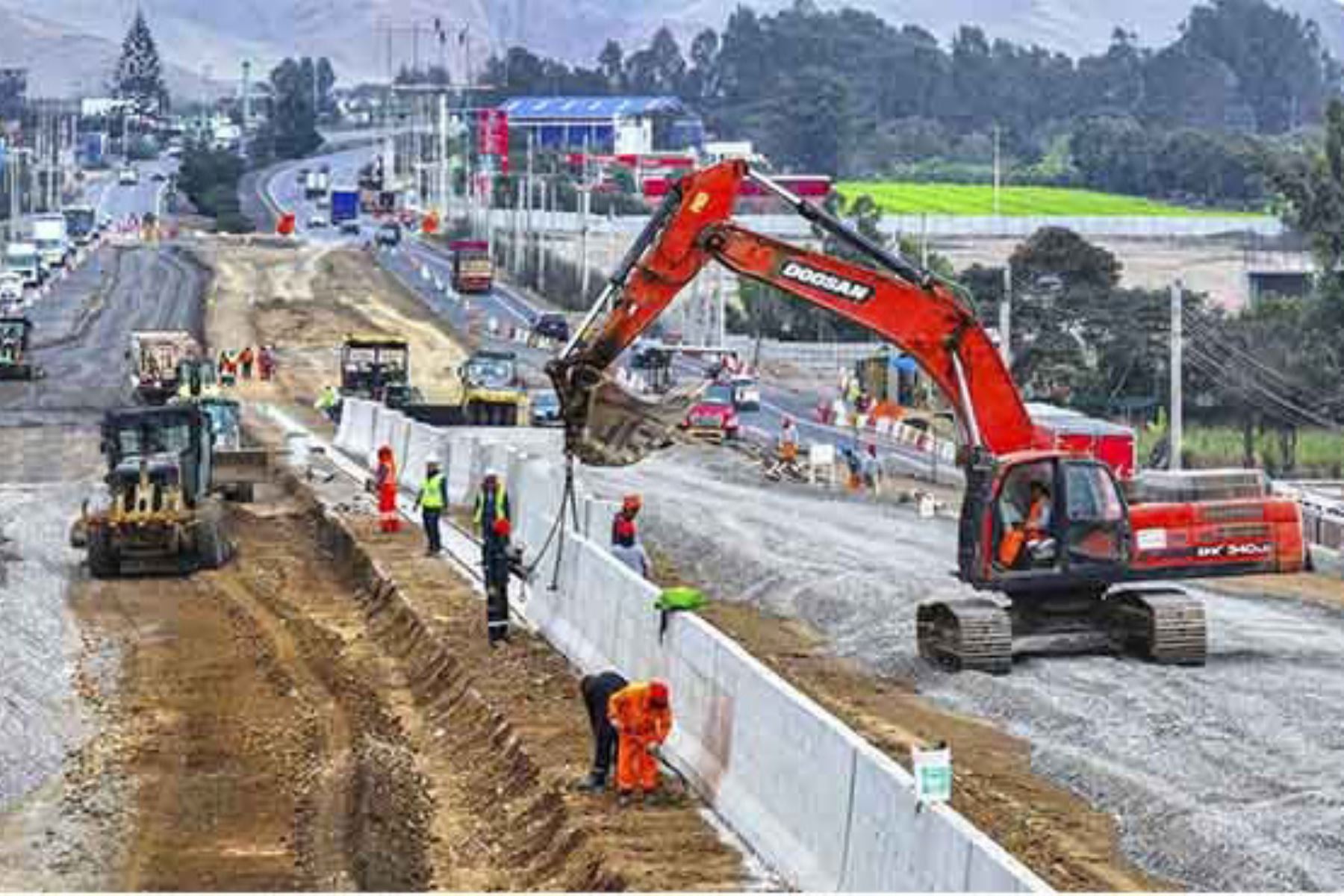 Gobierno acelera obra del Intercambio Vial Bujama que mejorará la seguridad y estará lista en octubre. Foto: Difusión