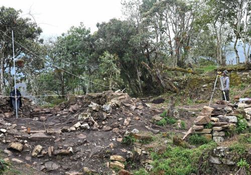 En el sitio arqueológico Ollape se hallaron más de 200 edificaciones construidas por la cultura Chachapoya, algunas tenían frisos. EFE/ Untrm