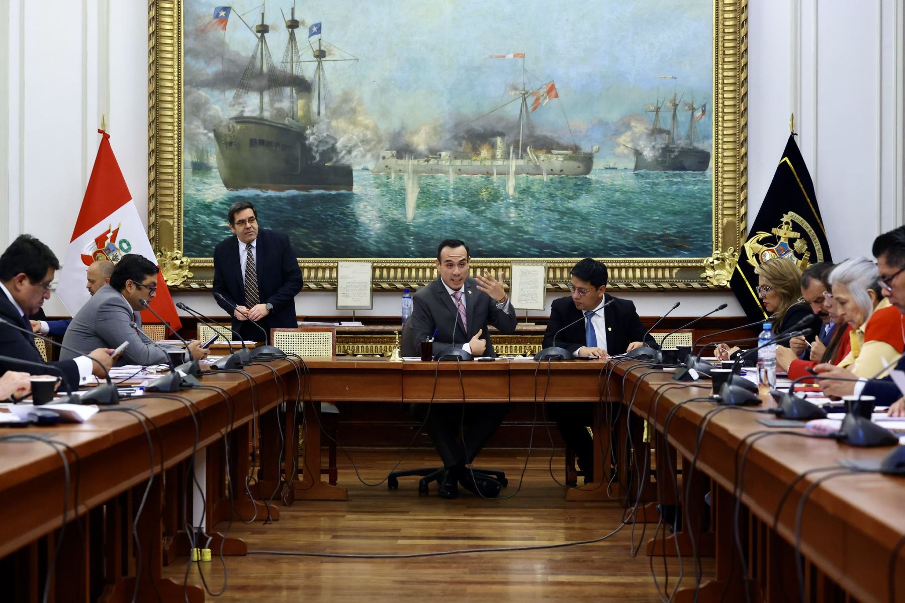 Junta de Portavoces presidida por el titular del Congreso, José Jerí.