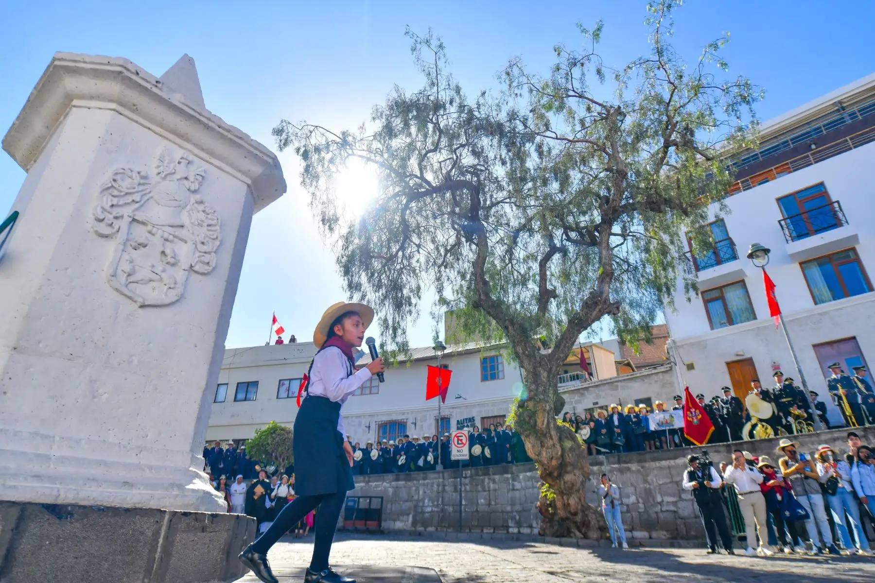 Escenifican fundación de la ciudad blanca en el tradicional barrio de San Lázaro. Foto:ANDINA/Difusión