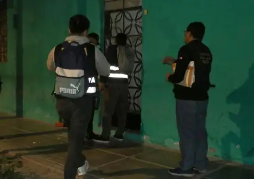 Fiscalía Anticorrupción de Lambayeque y la Policía Nacional ejecutaron esta madrugada en Chiclayo un operativo contra una presunta red de extorsión cibernética. ANDINA/Difusión
