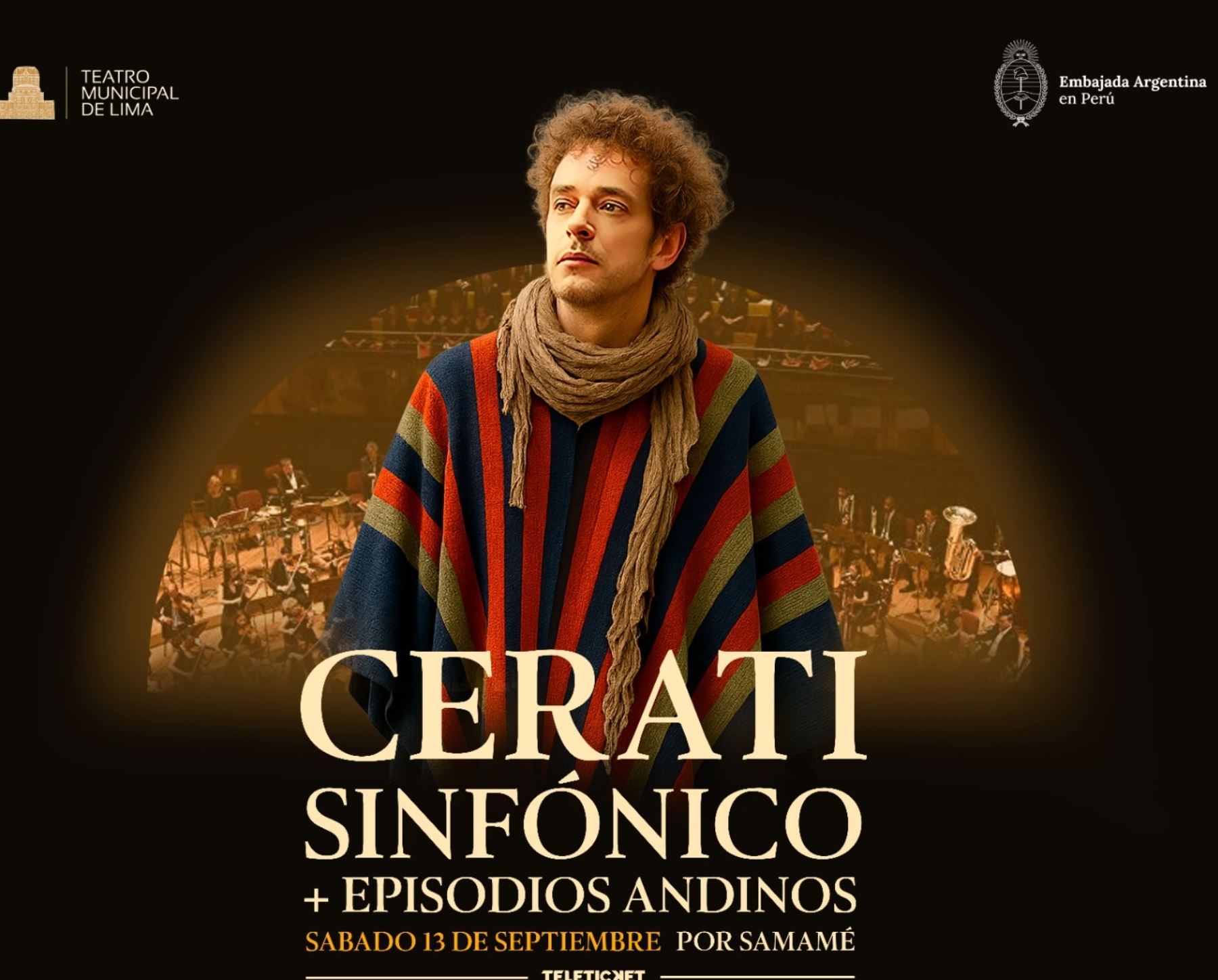 Cerati cobra vida junto a sonidos ancestrales andinos en un espectáculo único.
