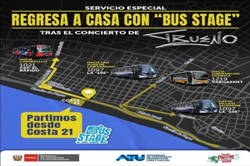 La ruta de transporte de este servicio abordará tres ruta, pero cubrirá cuatro destinos: norte, centro, sur y este de la capital. Foto: ANDINA/Difusión