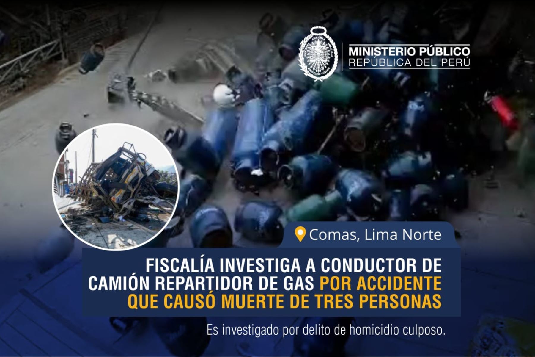 Fiscalía inicia investigación a conductor de camión por accidente de tránsito que causó tres personas fallecidas en Pasamayito. Foto: ANDINA/Difusión