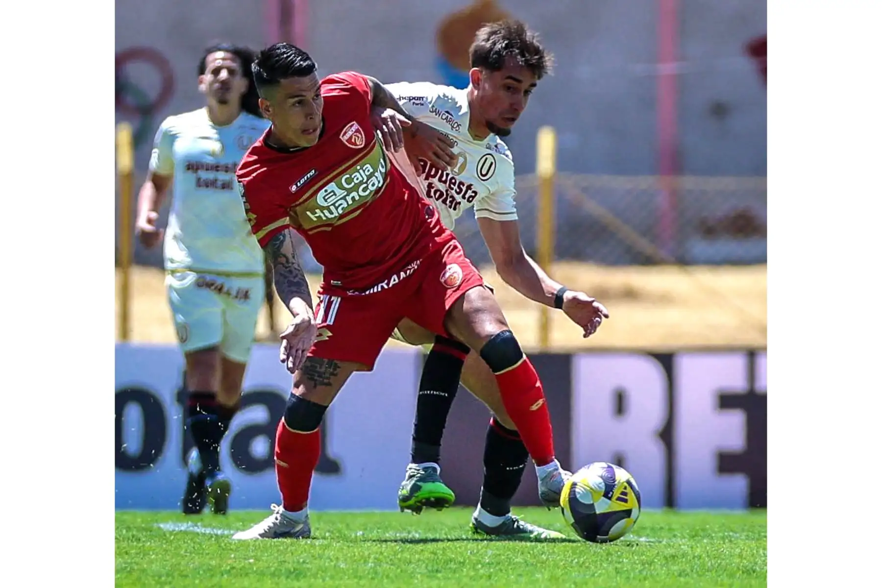 Universitario se enfrenta a Sport Huancayo por la fecha 6 del Torneo Clausura de la Liga 1 en el Estadio IPD de Huancayo. En la imagen, Martín  Pérez Guedes.
Foto: Liga 1