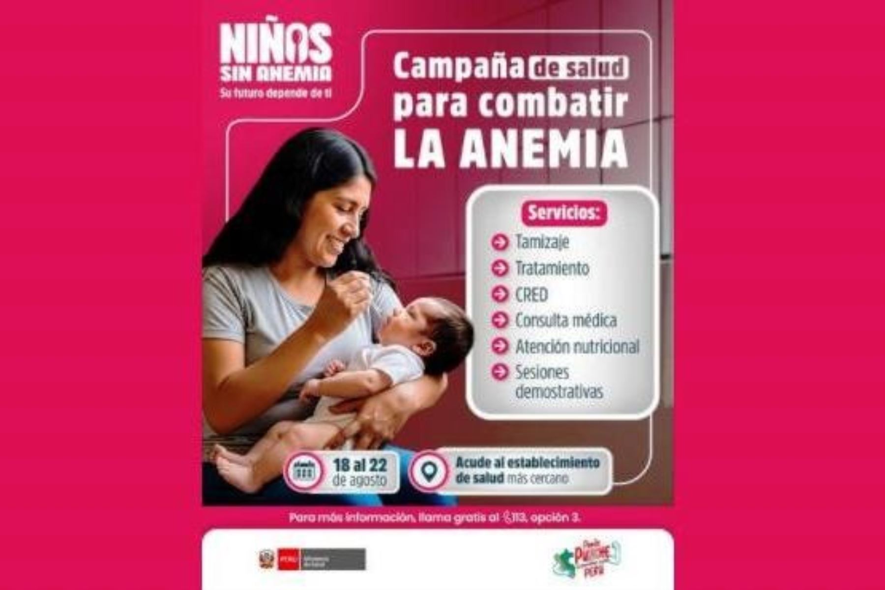 Minsa iniciará el 18 de agosto campaña para prevenir y controlar anemia materno infantil. Foto: ANDINA/Difusión.