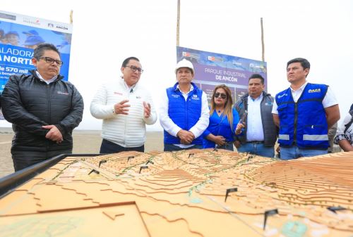 Ministro de la Producción Sergio González inspeccionó el futuro Parque Industrial de Ancón. ANDINA/Difusión