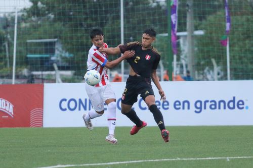 La selección peruana Sub-15 disputó un intenso amistoso ante Paraguay en Asunción