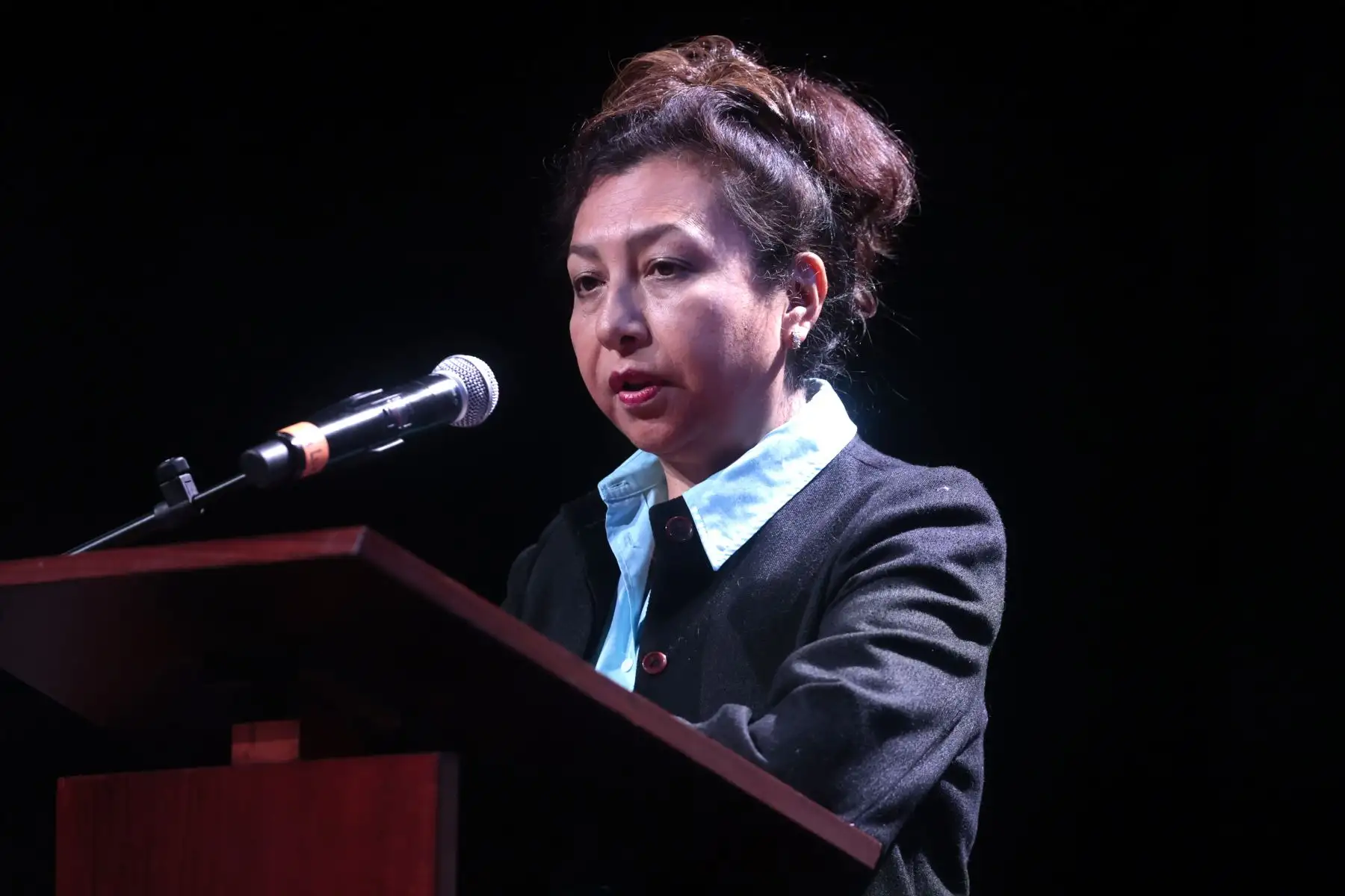 Jacqueline Oyarce Cruz, ponente sobre Ciberseguridad y Comunicación Digital, expone durante el segundo día de las conferencias "El Peruano: 200 años de Comunicación Oficial y Seguridad Jurídica", que se realiza en el Centro de Convenciones NOS PUCP de San Isidro.  
Foto: ANDINA/Vidal Tarqui