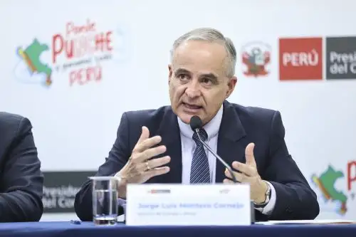 Ministro de Energía y Minas, Jorge Montero, enfatiza la importancia de la minería para el crecimiento económico del Perú. Foto: PCM
