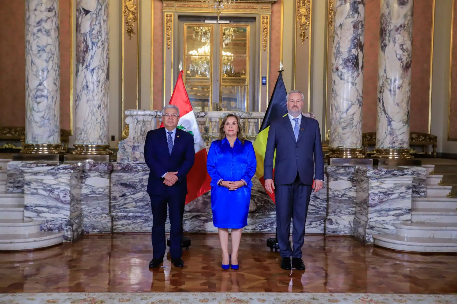 Ceremonia de Presentación de Cartas Credenciales Embajadores Residentes y Embajadores Concurrentes Bélgica, Guatemala, República Eslovaca, Kuwait, Suecia y Nepal. Foto: ANDINA/Prensa Presidencia