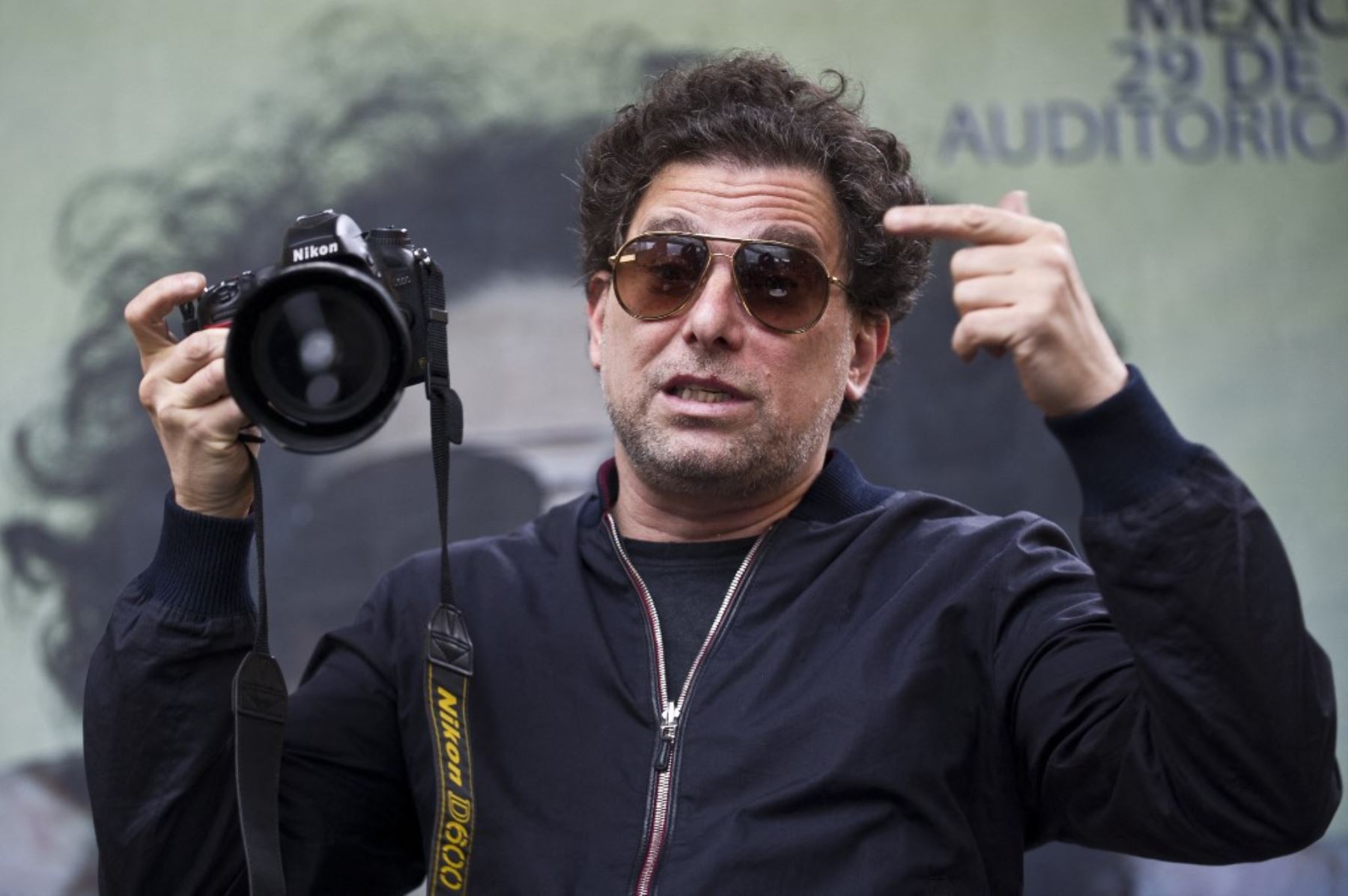 El cantante pop argentino Andrés Calamaro 
durante una conferencia de prensa en la Ciudad de México el 21 de junio de 2013. Foto: AFP