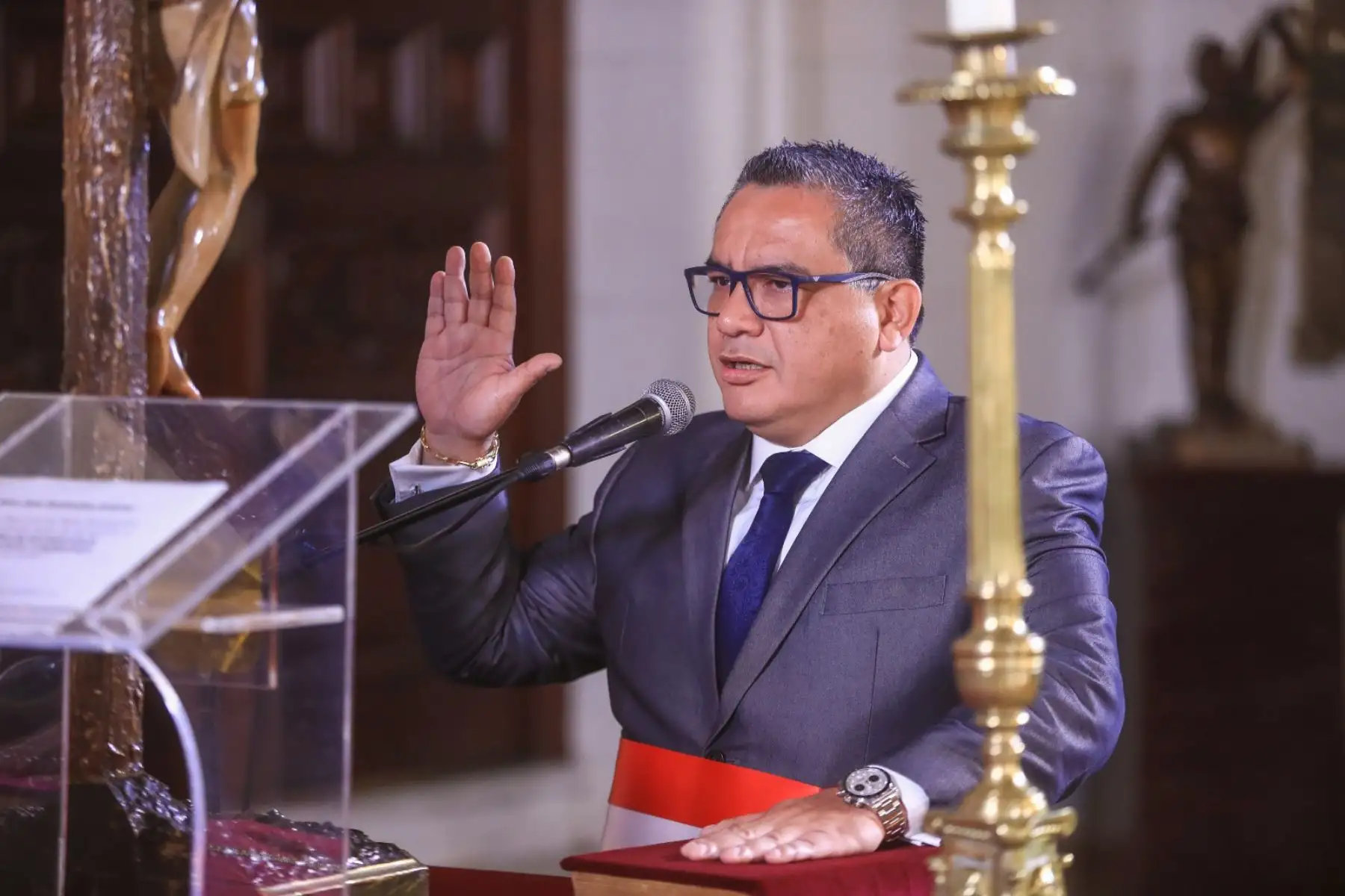 La presidenta de la república Dina Ercilia Boluarte Zegarra tomó juramento a los ministros de Estado en los sectores de Justicia y Derechos Humanos, Mujer y Poblaciones Vulnerables y Desarrollo e Inclusión Social. Foto: ANDINA/ Prensa Presidencia