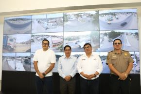 Titular del Mininter se reunió con gobernador regional y otras autoridades para renovar el compromiso de trabajar articuladamente por la seguridad ciudadana. Fotos: Mininter