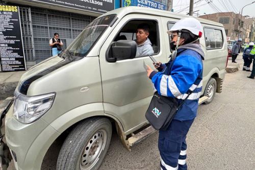 Durante las intervenciones, se detectó que 106 conductores brindaban el servicio sin contar con su licencia de conducir.ANDINA/Difusión