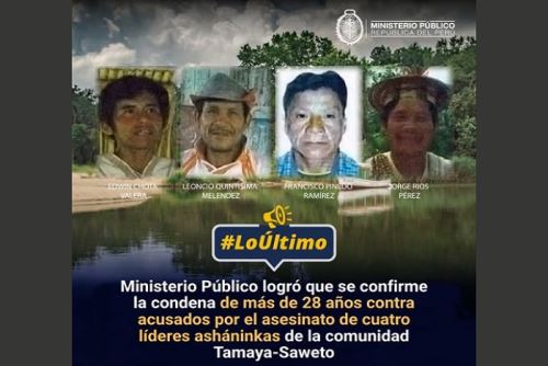 Fallo se confirma once años después de los crímenes ocurridos en la Comunidad Nativa Alto Tamaya – Saweto