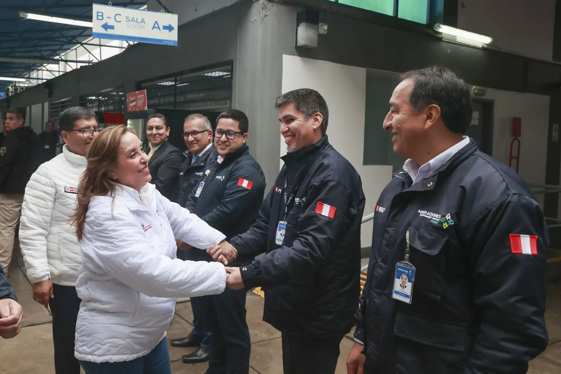La presidenta Dina Boluarte, participa en la inauguración de la Central General de Monitoreo y Seguridad Migratoria en Breña. Foto: ANDINA/ Prensa Presidencia