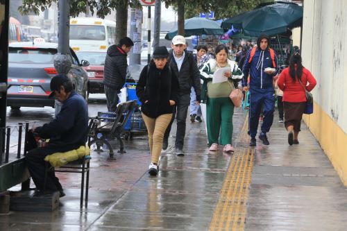 Lima amanece con intensa llovizna.Foto: ANDINA/Héctor Vinces