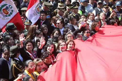 Presidenta del Poder Judicial y autoridades participan en procesión de la Bandera en  Tacna.