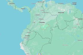 Mapa de localización del departamento de Guaviare, en el sureste de Colombia. Imagen: Google Maps.