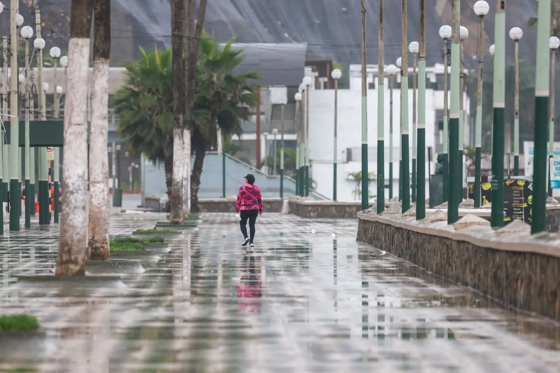 Lima amaneció con lloviznas ligeras, cielo cubierto y ráfagas de viento que redujeron notablemente la visibilidad en la Costa Verde. La temperatura al amanecer llegó a los 14 °C, pero con una sensación térmica más fría aún. El Senamhi prevé que el cielo permanecerá nublado durante la mañana, con posibilidad de llovizna aislada, seguido de una tarde gris con presencia de viento. Foto: ANDINA/Luis Iparraguirre