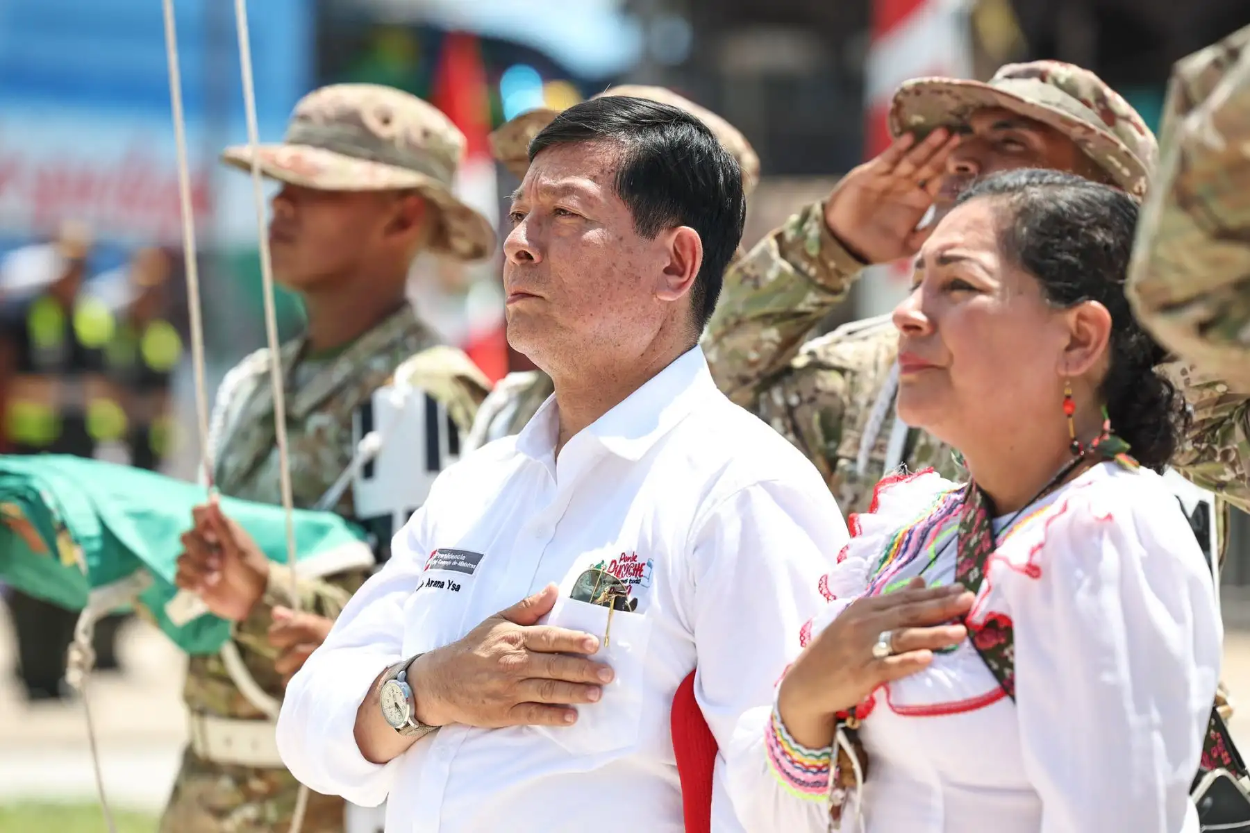El presidente del Consejo de Ministros, Eduardo Arana, informó a autoridades locales, sociedad civil y población de Santa Rosa de Loreto sobre los avances de la Mesa de Trabajo instalada en Lima para el desarrollo del distrito.
Foto: PCM