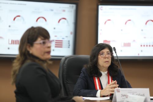 La magistrada Janet Tello reafirmó el compromiso del Poder Judicial en la lucha contra el crimen organizado. Foto: PJ/Difusión.