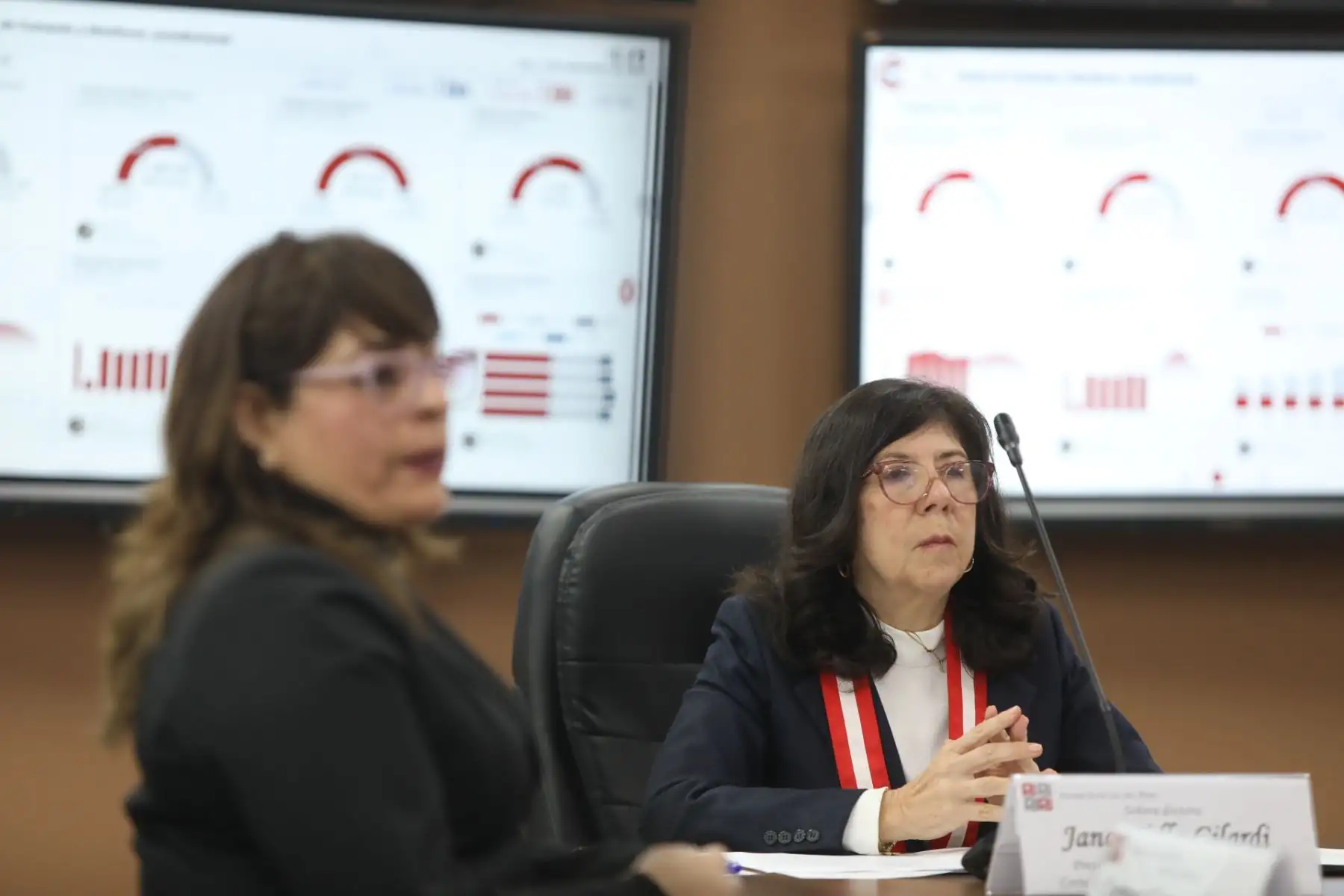 La magistrada Janet Tello reafirmó el compromiso del Poder Judicial en la lucha contra el crimen organizado. Foto: PJ/Difusión.