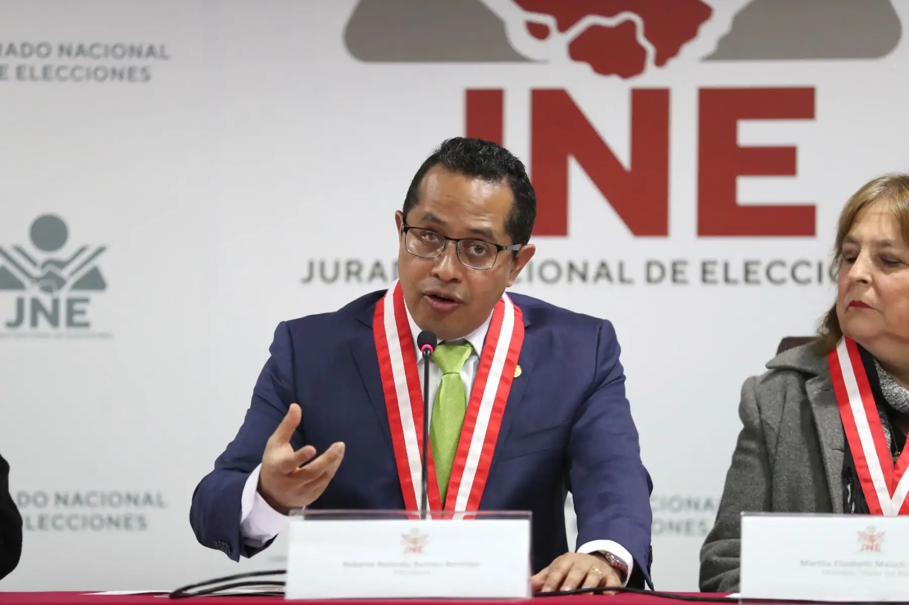 Roberto Rolando Burneo Bermejo (presidente del JNE). 
Foto : ANDINA/ Lino Chipana Obregón