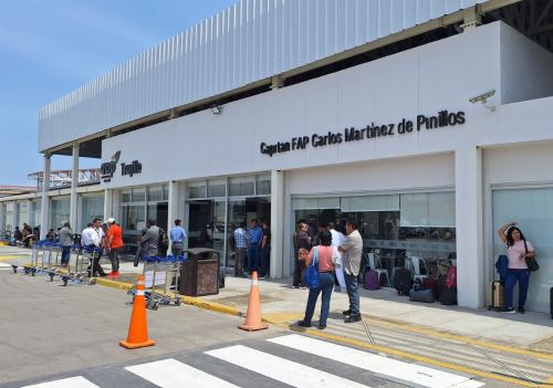 El aeropuerto Capitán FAP Carlos Martínez de Pinillos de la ciudad de Trujillo movilizó alrededor de 473,000 pasajeros durante el primer semestre de este año. ANDINA/Difusión