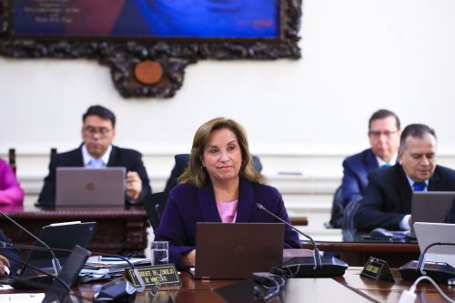 La presidenta Dina Boluarte  lidera una nueva sesión del Consejo de Ministros