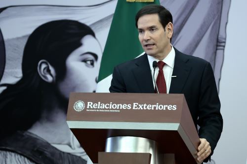 Secretario de Estado de Estados Unidos, Marco Rubio, cumple visita a México. Foto: EFE