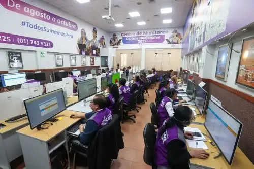 INEI presenta desde la Central de Monitoreo la cifra de viviendas censadas en el primer mes de los Censos Nacionales 2025