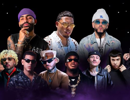Arcángel, Myke Towers, Sech juntos en el Reggaetón Lima Festival.