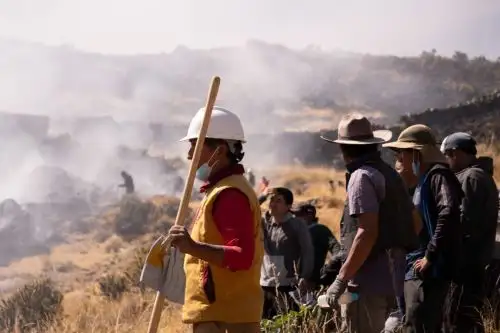 El último viernes se inició un incendio forestal en el sector Huambo del distrito de Cotahuasi, en la provincia arequipeña de La Unión.