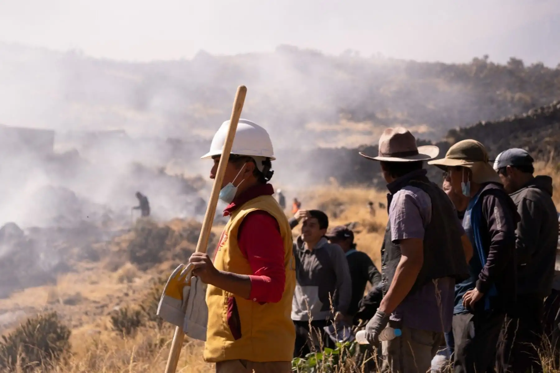 El último viernes se inició un incendio forestal en el sector Huambo del distrito de Cotahuasi, en la provincia arequipeña de La Unión.