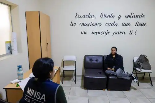 Atención en el Centro de Salud Mental Comunitario de Jesús María . Fotos: ANDINA