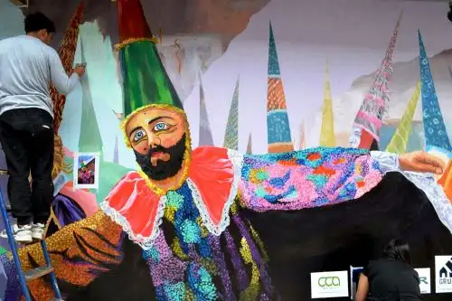 Los murales artísticos se encuentran en la cuadra 2 del jirón San Salvador de la ciudad de Cajamarca. Foto: Cortesía Eduard Lozano