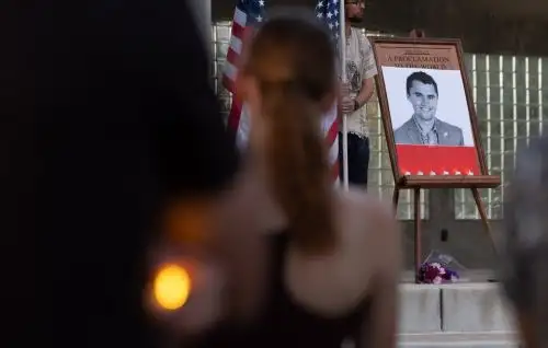Charlie Kirk, activista de ultraderecha cercano a Donald Trump, fue asesinado en la víspera. Foto: AFP