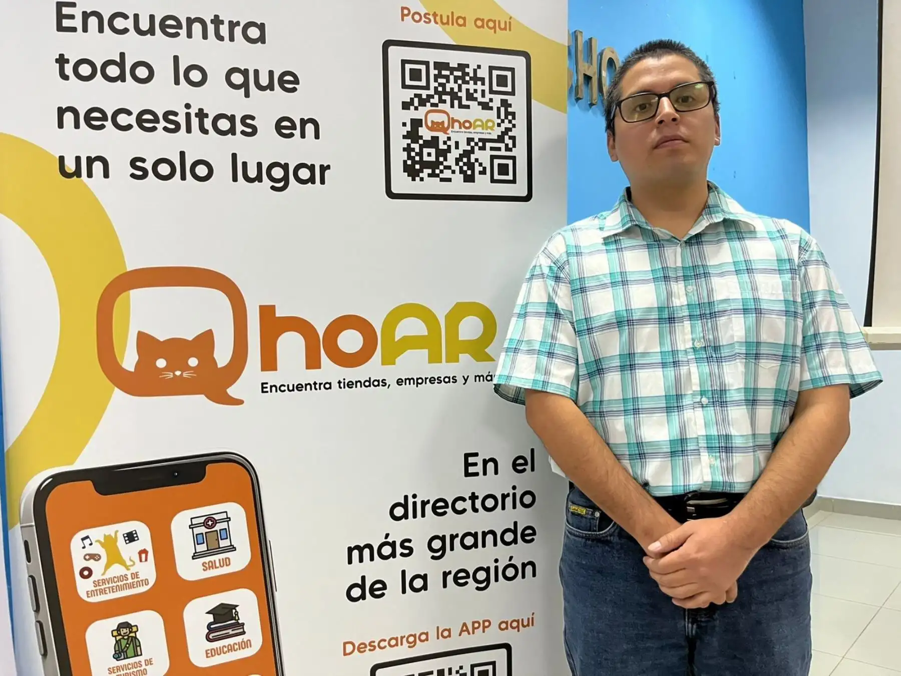 Alexander Llancaya Cubas es el creador del aplicativo con el primer directorio digital de empresas de la región Ayacucho. ANDINA/Difusión