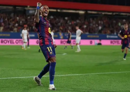 Raphinha fue fundamental en el triunfo del Barcelona